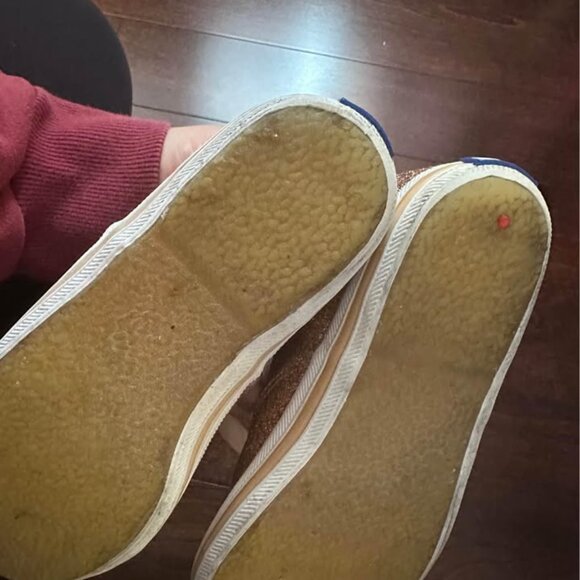 Girls size 13 Kate Spade rose glitter keds sneakers - Picture 3 of 3